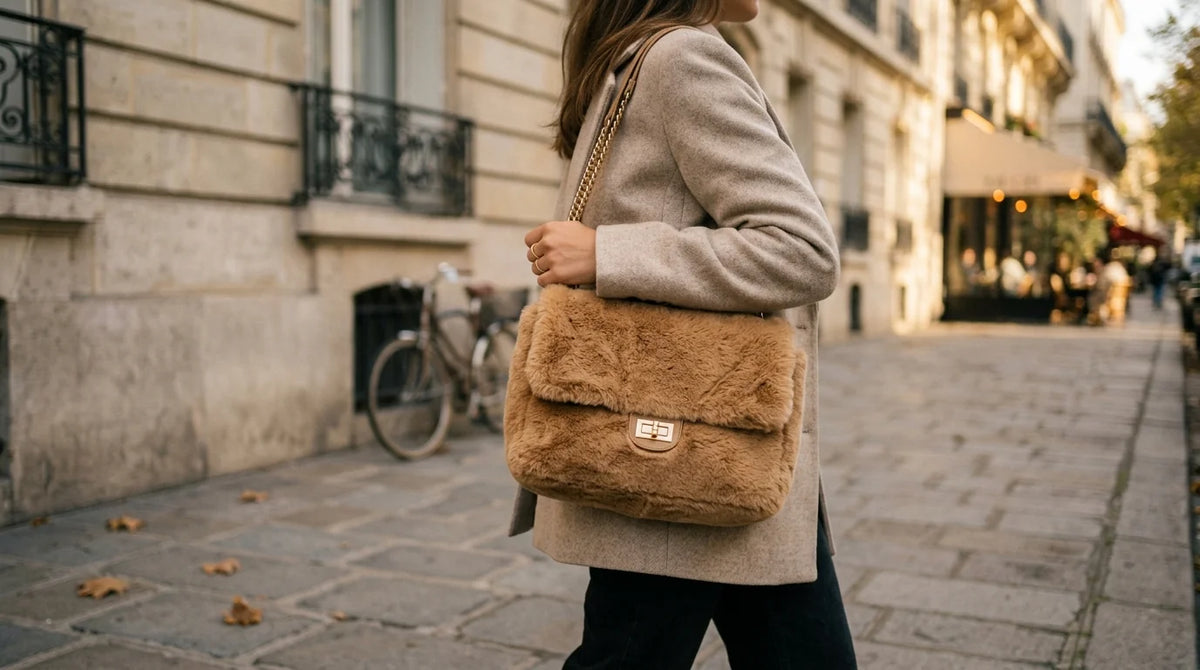 Banner Sac à Main Fausse Fourrure