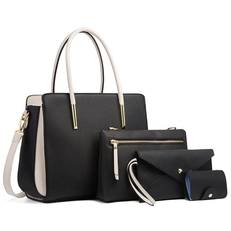 Assortiment féminin avec sac à main et portefeuille