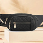 Banane en nylon noir pour femme