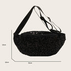 Banane féminine noire à paillettes