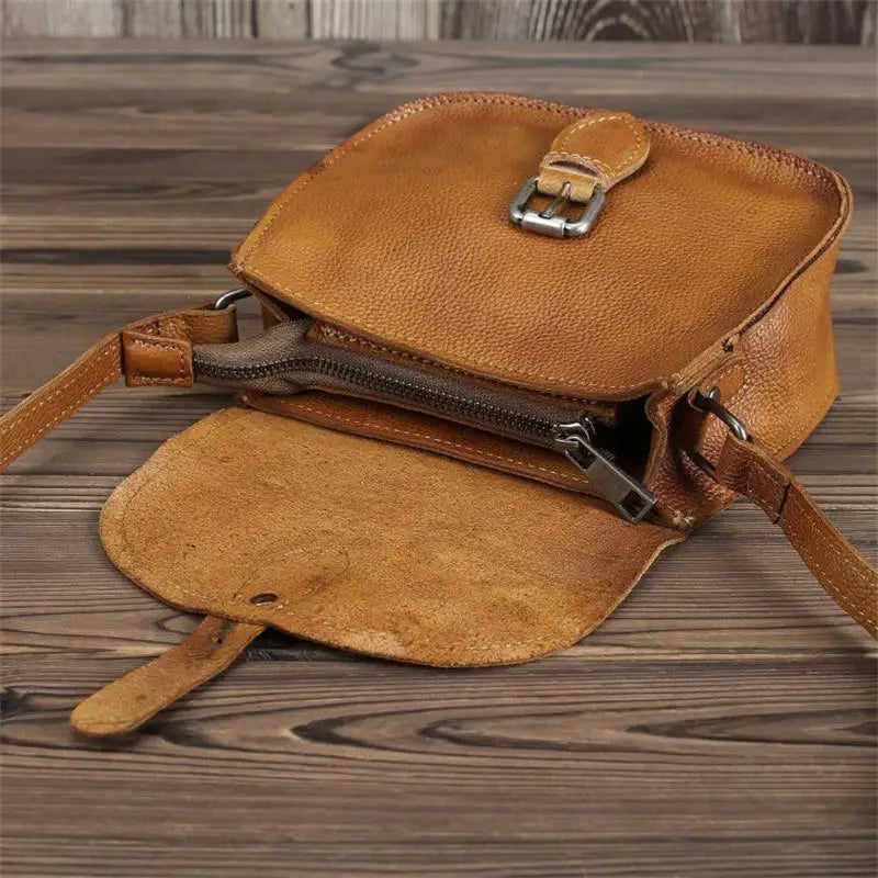 Besace féminine vintage en cuir
