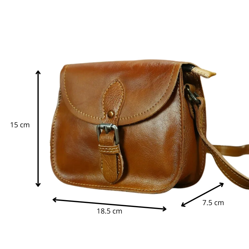 Besace femme en cuir vintage