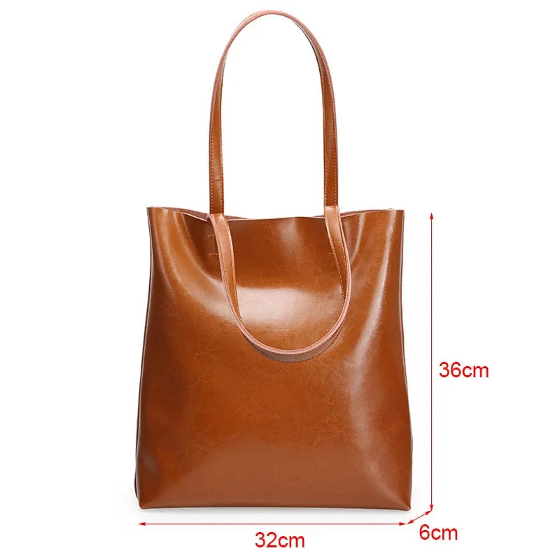 Cabas en cuir pour femme style tote bag