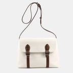 Cartable blanc rétro pour femme