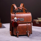 Cartable marron rétro pour femme