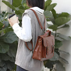 Cartable vintage en sac à dos