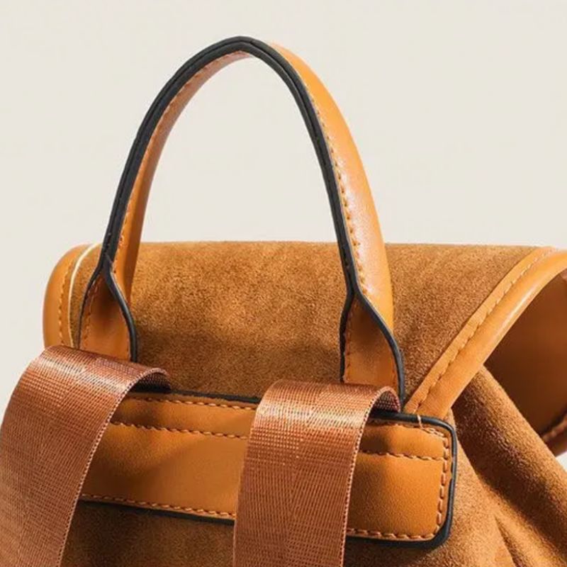 Élégant sac à dos chic effet daim