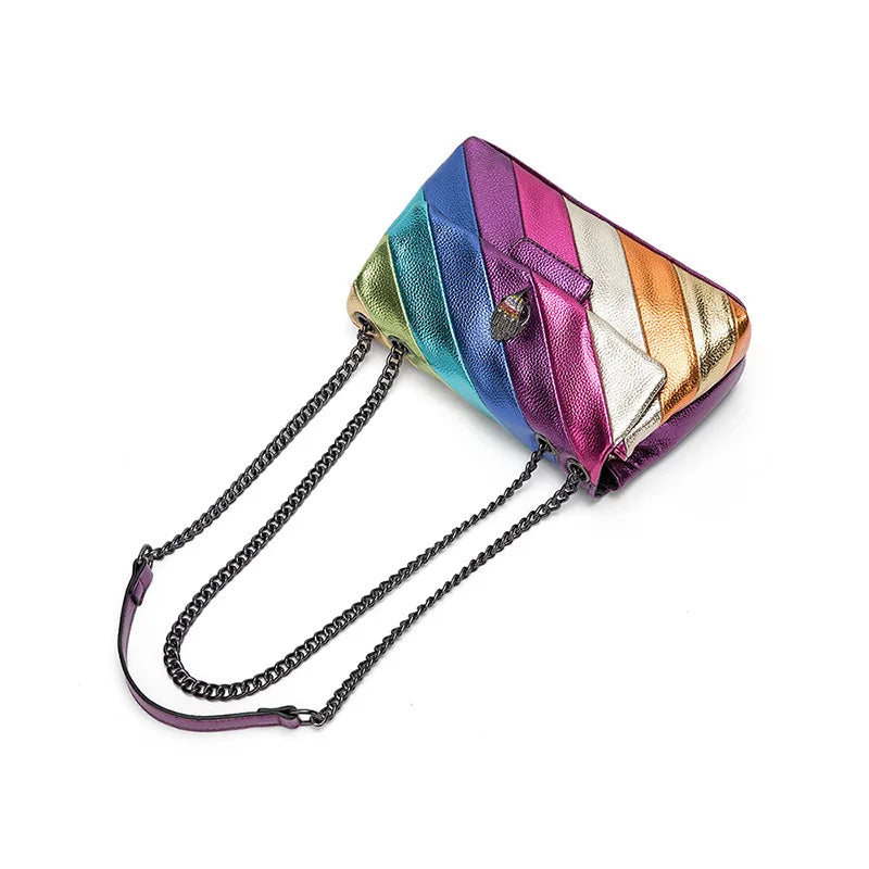 Élégant sac à main multicolore à bandoulière