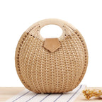 Élégant sac en rotin de design rond