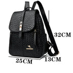 Élégant sac féminin noir en simili, main et dos
