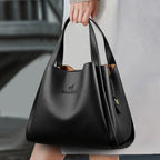 Élégant sac seau à main au design souple