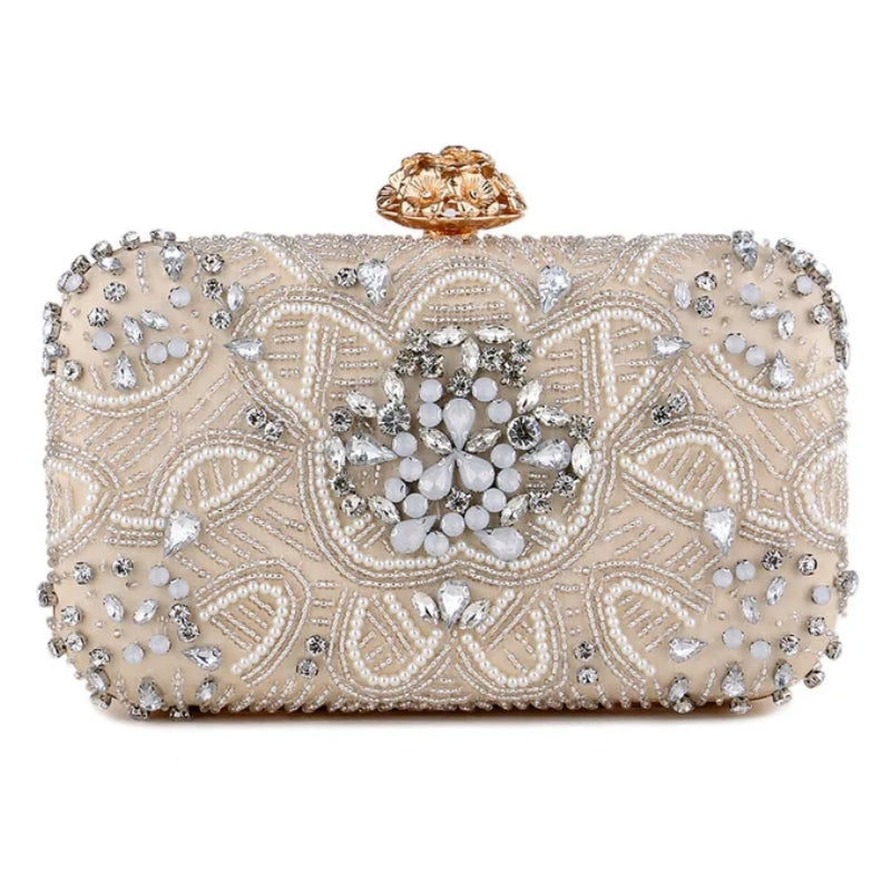 Élégante pochette avec strass