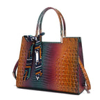 Ensemble de trois sacs design façon crocodile