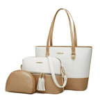 Ensemble sac cabas femme trois pièces