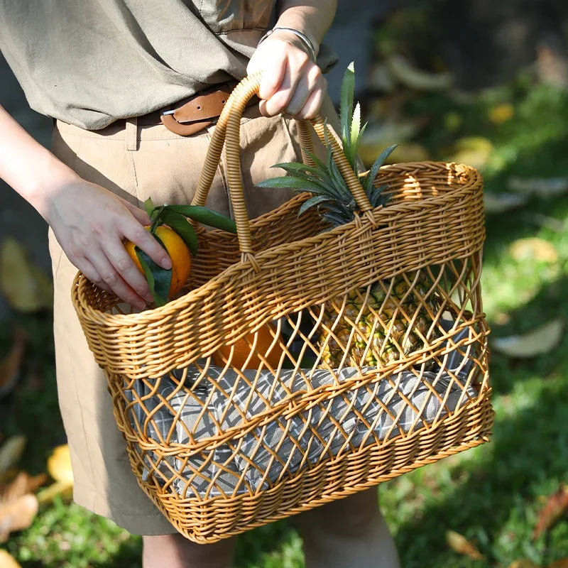 Grand panier à main en PE résistant et durable