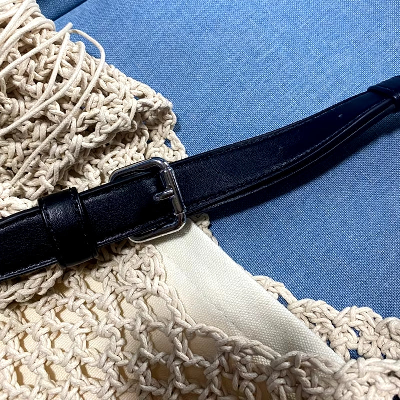 Grand sac de plage bohème de couleur noire