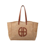 Grand sac de plage en paille haute capacité