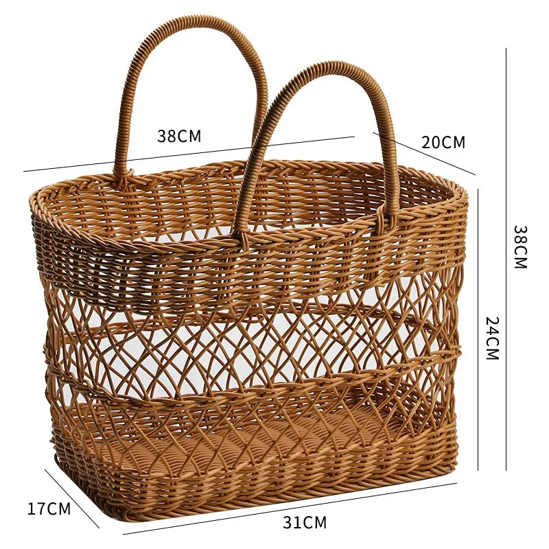 Grand sac panier en PE robuste et durable
