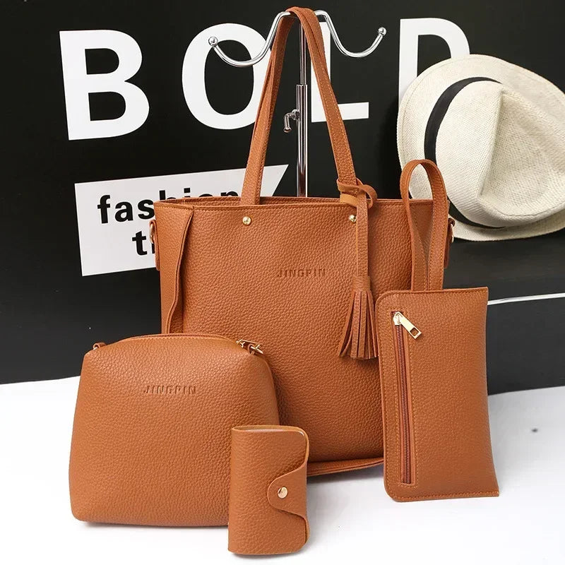 Lot de 4 sacs à main au look décontracté