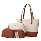 Lot de trois pièces sac cabas féminin