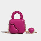 Mini sac en forme de cœur avec chaîne