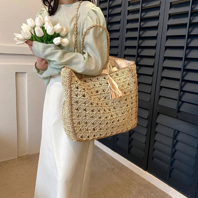 Panier à main au style bohème chic