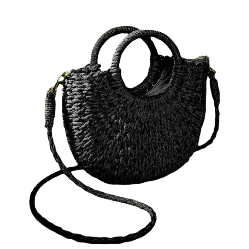 Panier en paille utilisable comme sac