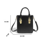 Panier noir élégant et original à porter à la main