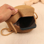 Petit format de sac rond en paille