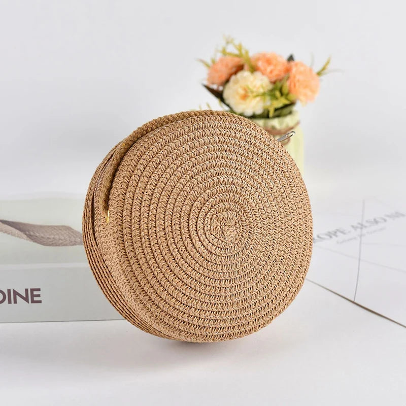 Petit sac paille de forme ronde