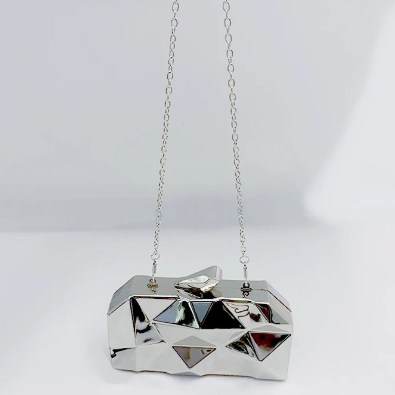 Pochette à motif géométrique pour soirée