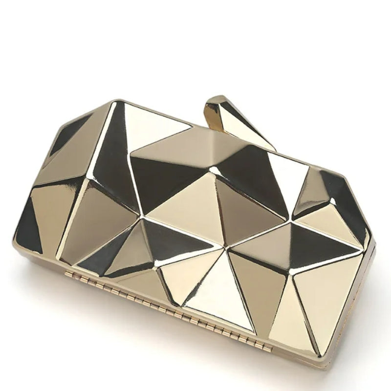 Pochette de soirée à motif géométrique