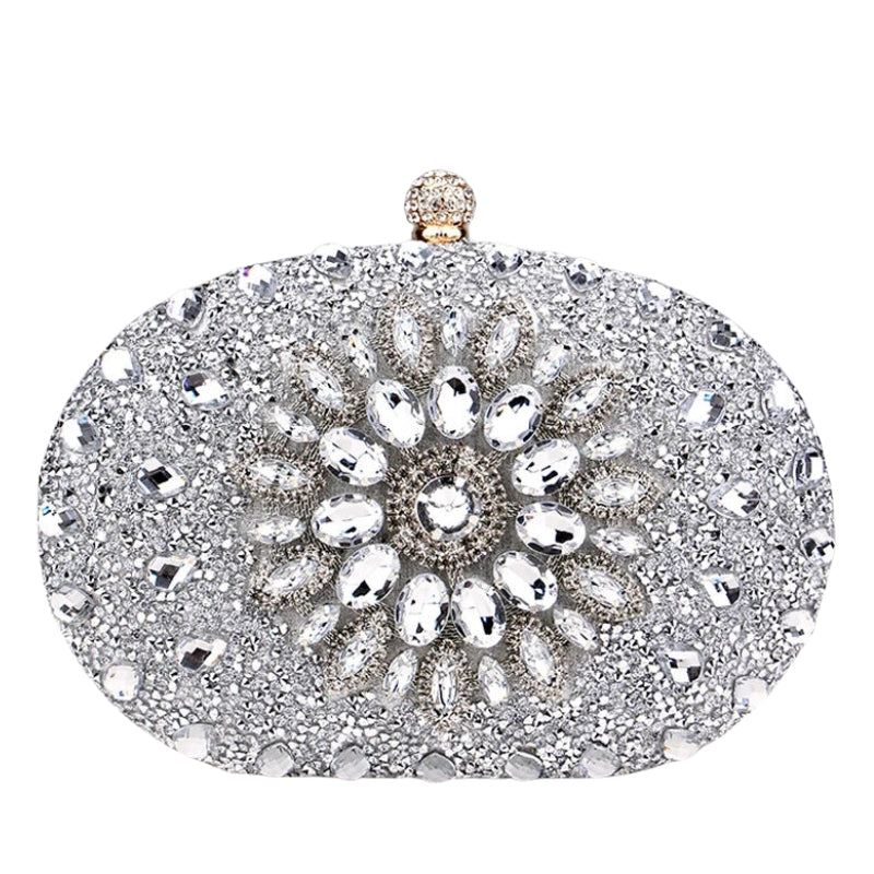 Pochette de soirée à teinte dorée