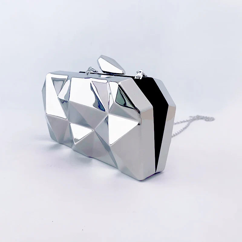 Pochette de soirée décor géométrique
