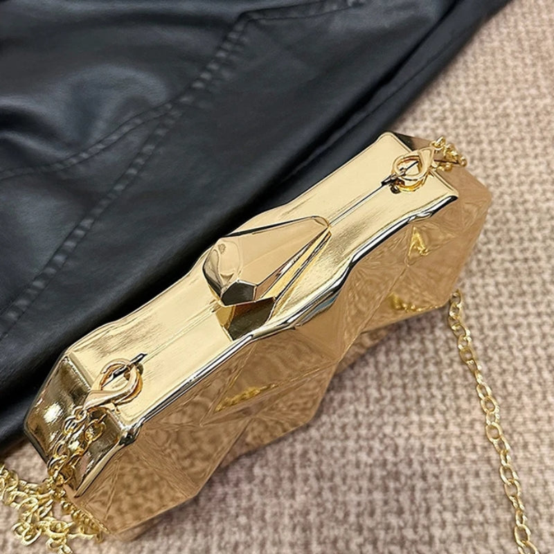 Pochette de soirée style géométrique