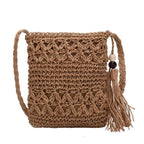 Pochette en paille pour femme