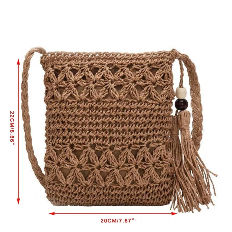 Pochette femme en paille