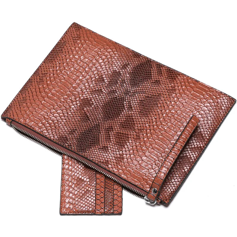 Pochette pour soirée imitation peau de serpent