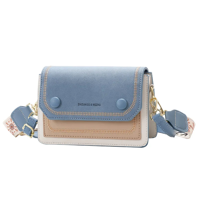 Sac à bandoulière bicolore style cartable