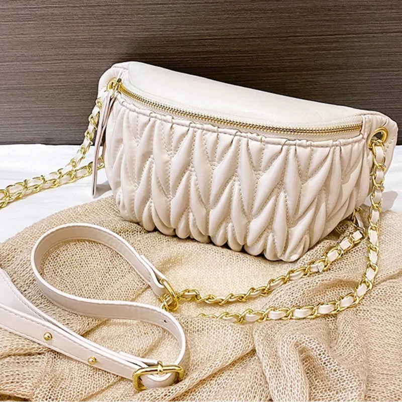Sac à bandoulière féminin de forme banane