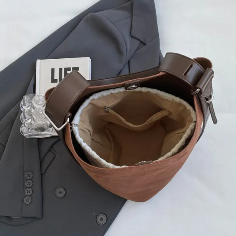 Sac à bandoulière femme style seau