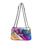 Sac à bandoulière multicolore d’allure luxueuse