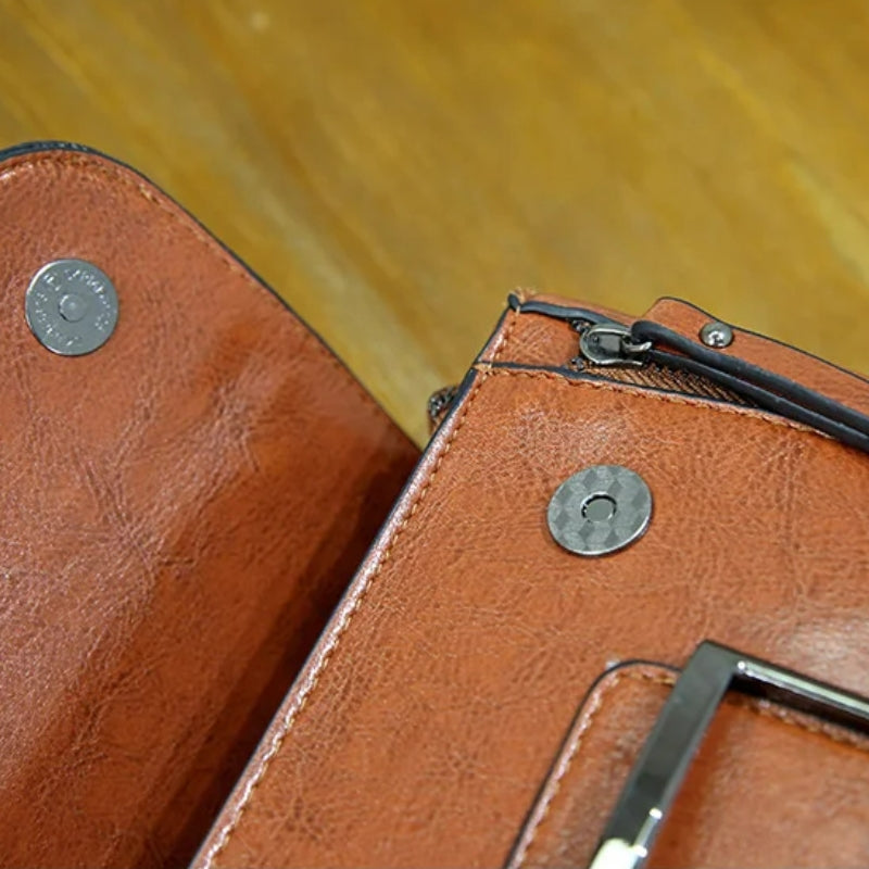 Sac à bandoulière pour femme style vintage marron