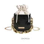 Sac à chaîne pour femme, forme bourse luxueuse
