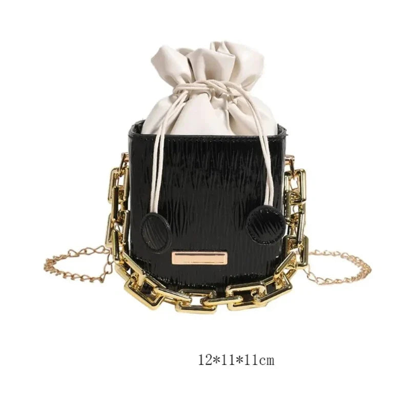 Sac à chaîne pour femme, forme bourse luxueuse