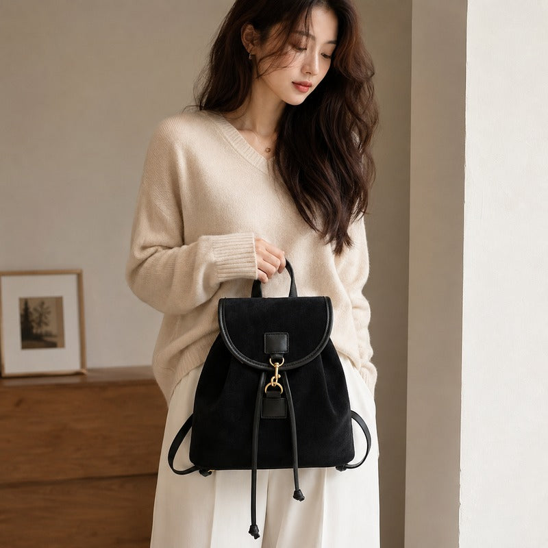 Sac à dos chic et raffiné à l’effet daim