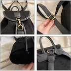 Sac à dos élégant effet daim au style chic