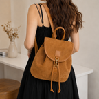 Sac à dos élégant et chic aspect daim