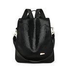 Sac à dos noir à paillettes en toile