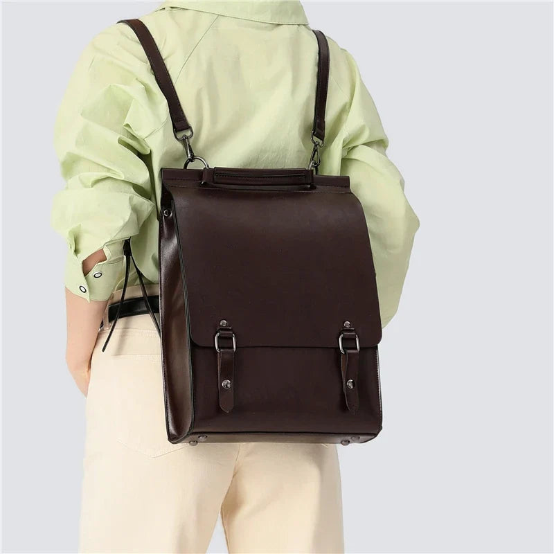 Sac à dos pour femme façon cartable vintage
